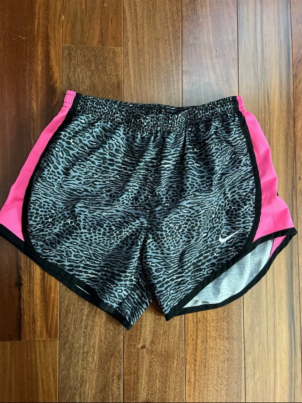 Nike Girl's Athletic Shorts Trio - Teal, Gray & Pink